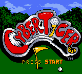 CyberTiger title screen for GameBoy Color